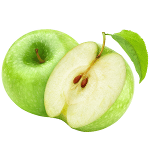 Manzanas verdes brillantes con piel lisa